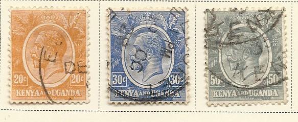 Kenya & Uganda  #25-27 (U) CV $1.10