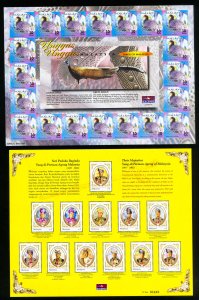 Malaysia Mint Imperforate Full Stamp Sheets