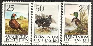 LIECHTENSTEIN  945-47 MNH 1990 Game Birds