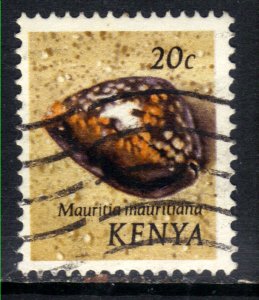 Kenya 1971 - 74 QE2 20ct Shells Mauritia Mauritiana used SG 39 ( F960 )