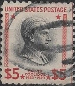 1938 United States  Calvin Cooldige   SC# 834 Used