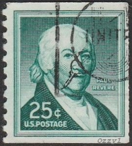USA 1965 Sc#1059A 25c Green Paul Revere USED-Fine.