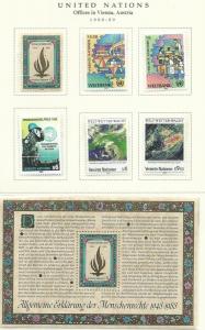 UN-Vienna  #86-92 1988-1989 issues  (MNH)  CV $8.55