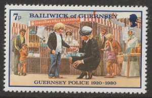 Guernsey 215 Police Child 7p single MNH 1980