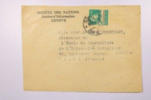 Switzerland 19xx Leage of Nations Cover / FRONT ONLY - L39341