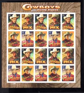 CowBoys 44c Mint Pane of 20 Sc 4446  (wa985)