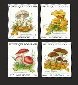 Stamps. Plants, Mushrooms Togo 2022 year, 4 stamps