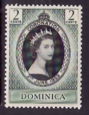 Dominica-Sc#141- id16-unused LH QEII Coronation set-any rainbow