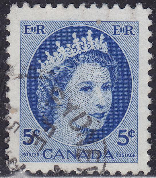 Canada 341 Queen Elizabeth II, Wilding Portrait 1954