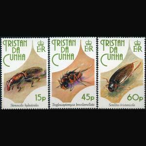 TRISTAN DA CUNHA 1993 - Scott# 521-3 Insects Set of 3 NH