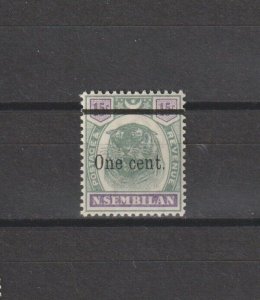 MALAYA/NEGRI SEMBILAN 1900 SG 15 MNH Cat £120