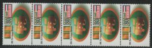 Netherlands Scott # 797, mint nh, strip of 5, coil