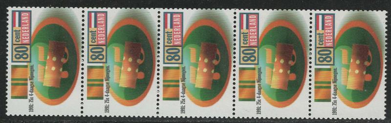 Netherlands Scott # 797, mint nh, strip of 5, coil