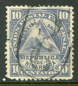 Nicaragua 1882 ABNC 10¢ w/ Full Corinto Cancel VFU L780