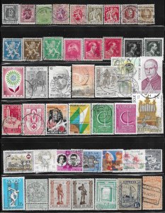 12351 Belgium 45 different  stamps SCV $??? - only a a nickel a stamp
