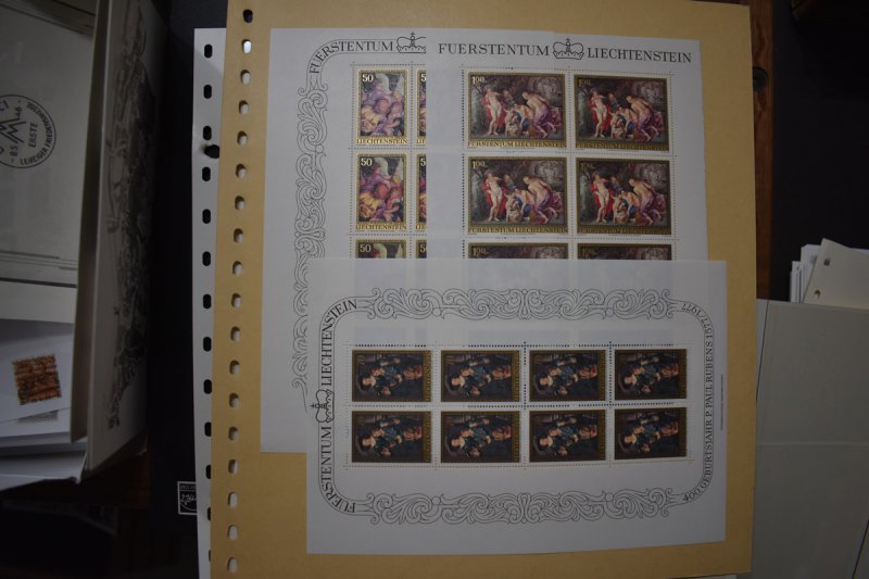 LIECHTENSTEIN   595-97  MNH SHEETLETS OF 8  LOW PRICE