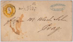 GERMANY: PRUSSIA Prussen -  POSTAL STATIONERY COVER Michel # U19 used in HAMBURG