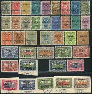 Austria #B11-B29 #B30-B49 Overprint Semi-Postal Stamp Collection Used Mint LH