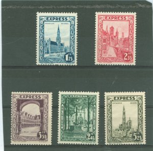 Belgium #E1-5 Unused Single (Complete Set) (Buildings)