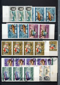 RUSSIA Aviation Ships Blocks MNH Used (Appx 140+Stamps) (NT 2674