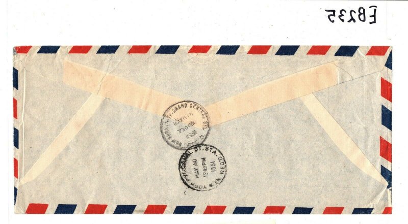 BERMUDA KGVI Cover *USA MIXED FRANKING* 1951 Express Air Special Delivery EB235