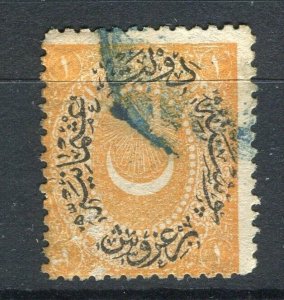 TURKEY; 1876 classic Duloz Optd. issue fine used SHADE OF 1Pi. value