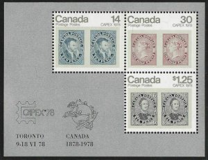Canada Sc#756a 1978 Capex 78 stamps souvenir sheet of 3  MNH