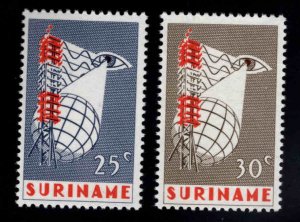 Suriname Scott 339-340 MNH** Television stamp set