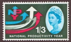 GB QEII 1962 National Productivity 1/3 Phosphor SG633p Mint Never Hinged MNH UMM