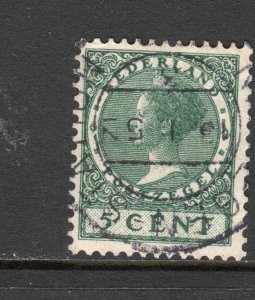 Netherlands Scott#  172  perf 12.5  used Single