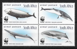 SOUTH AFRICA SG1101/4 1998 WHALES SET MNH