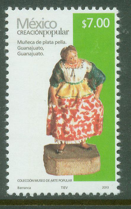 MEXICO 2499g, $7.00Pesos HANDCRAFTS 2013 ISSUE. MINT, NH. F-VF.