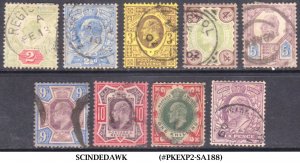 GREAT BRITAIN - 1902-13 SELECTED STAMPS OF KEDVII CV=250.00 GBP - 9V - USED