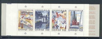 Sweden Sc 1543a 1985 Stockholmia 86 stamp booklet