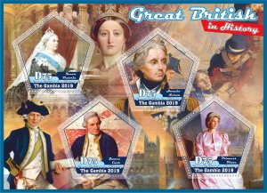 Stamps. Famous people.  Great Britons 2019 1+1 sheets perforated