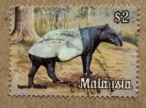 Malaysia 1979 $2 Tapir, used. Scott 180, CV $0.75. SG 195