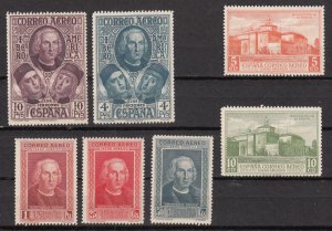 Spain - 1930 Columbus Air stamp set Sc# C43/C49- MNH (9430)