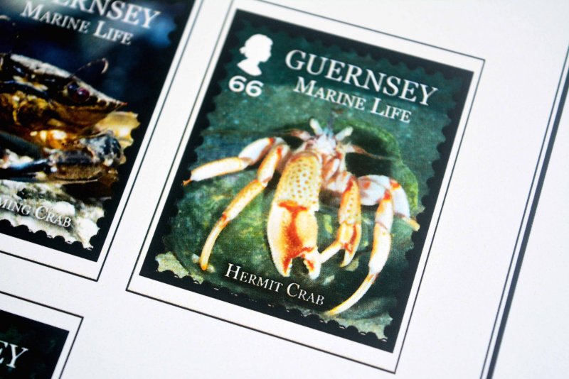 COLOR PRINTED GB GUERNSEY 2011-2020 STAMP ALBUM PAGES (67 illustrated pages)