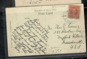 COSTA RICA COVER (P0209B) 1911 5C ON PPC LIMON TO USA 