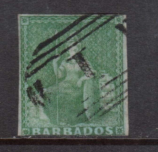 Barbados #1 Used **With Certificate**