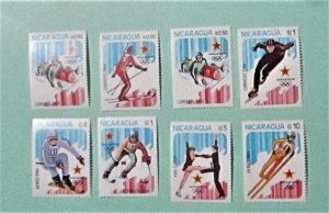 Nicaragua - 1319-25, MNH Set  1984 Winter Olympics. SCV - $3.50 (See Below)