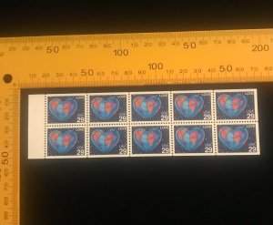 2536 Never Folded Pane, MNH, PL# 1111