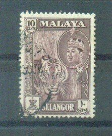 Malaya - Selangor sc# 107 (2) used cat value $.25