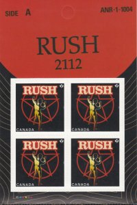 RUSH = Rock Band = CANADIAN REC ARTISTS = BK page of 4 = Canada 2013 #2657 MNH