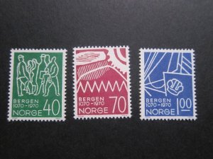 Norway 1970 Sc 557-559 set MNH