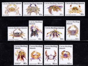 Cocos Islands stamps #249 - 260, MNH OG, Marine Life Set - SCV $29.85 
