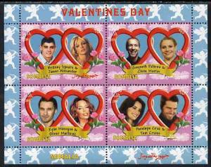 Somalia 2004 Valentines Day perf sheetlet containing 4 va...