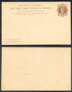 CP18d 1d + 1d Brown Foreign Reply Card Format CF6 Stamp L4 Mint