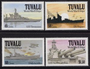 TUVALU SG613/6 1991 SECOND WORLD WAR SHIPS MNH