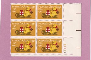 US1981 MNH OG BLOCK OF SIX